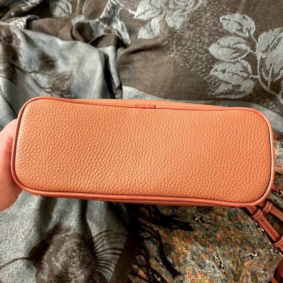 Dooney and Bourke Purse Orange/Tan with Brown Border and Gold Label. Like New! - Picture 10 of 10